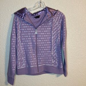 BCBG Maxazaria Dusty Rose/Lavender Hoodie NWOT Size Large